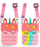 Pop-it Fidget Unicorn Theme Sling Bag for Kids 