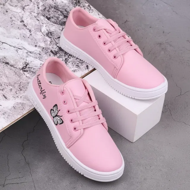 Sneakers for Women, Pink & White (5)