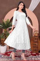 Net Kurti for Women,  White  
