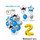 2nd Happy Birthday Balloon Decoration ,Blue,Set Of 1