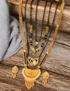 Combo of 4 Pcs Mangalsutras with Earrings Set for Women 