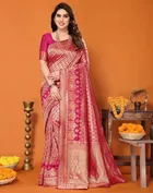 Banarasi Silk Zari Woven Saree for Women 