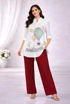 Stylish Printed Kurta Palazzo Set for Women 