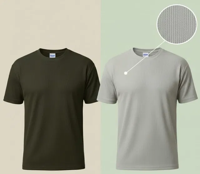 Polyester Round Neck T-shirt for Men, Multicolour, Pack of 2 (L)