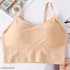Viscose Spandex Bra for Women, Beige 