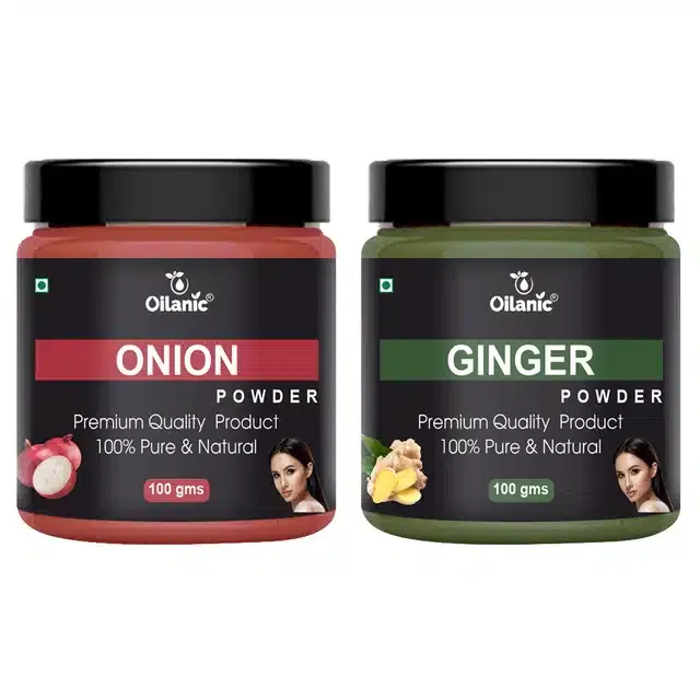 Natural Onion & Ginger Powder for Skin & Hair (Pack of 2, 100 g)