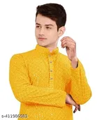 Embroidered Mandarin Neck Kurta for Men 