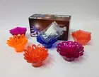 Plastic 3D Shadow Reflection Floating Diwali Diyas (Multicolor, Pack of 12)