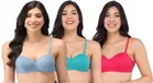 Cotton Blend Solid Padded Bra for Women 