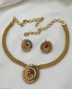 Zircon Gold-plated Copper Jewellery Set for Women 