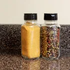 Afast Spice Storage Bottles with Black Airtight Lid 