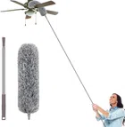 MAGIC PLUS Fan Mop Microfiber Feather Duster Bendable-Extendable Window Blinds, Wet&Dry. Microfibre Dry Brush (Pack of 1)