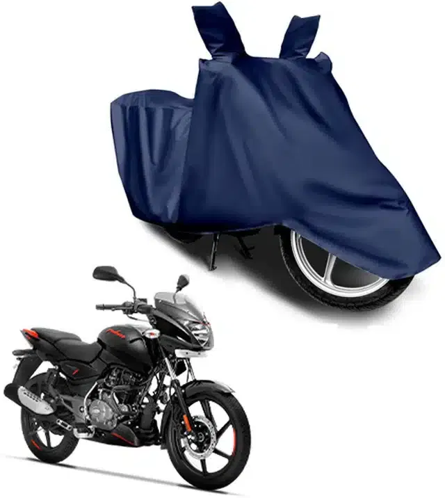 Waterproof & UV Protection Polyester Full Body Cover for Bajaj Pulsar 125 Bike (Blue)