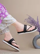 Shoetopia Girls Flat Sandals Size 6.0 Black