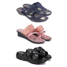 Combo of Slippers with Heels & Sliders for Women 