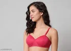 Cotton Blend Solid Padded Bra for Women 