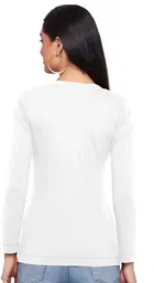 Cotton Blend Printed T-shirt for Women 