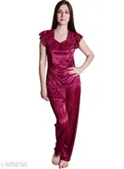 Satin Nightsuit Set for Women 