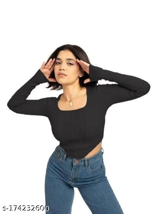 Cotton Kurti Set for Women (Black, S)