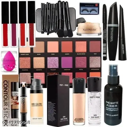 Face Makeup Combo, Multicolor, Set of 1