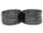 Alloy Bangles for Women, Silver, Pack of 12 