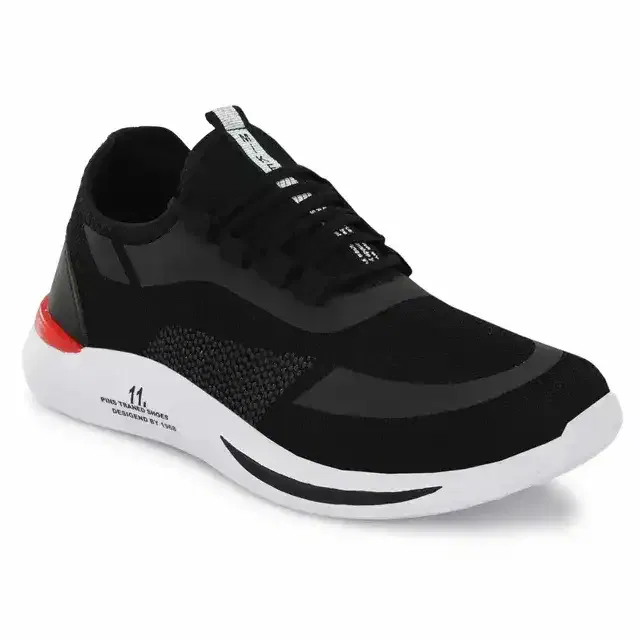 Birde Lightweight Sports Shoes For Mens (Black, 8) (BRD-685)