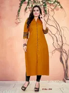 Solid Rayon Kurti for Women 
