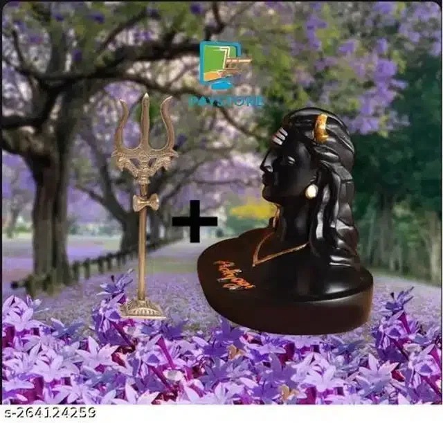 Mahadev Idol (Black, Set of 2)