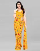 SVB बटरफ्लाई प्रिंटेड साड़ी फॉर वीमेन 