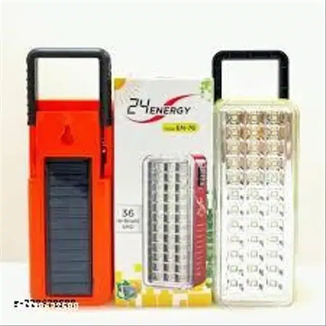 Solar & Electric Rechargeable Emergency Light (White, 7.8 W)