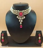 Elegant Alloy & Pearl Jewellery Sets