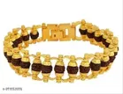 Gold Plated Rudraksha Beaded Bracelet for Men