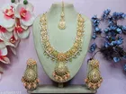 Traditional Kundan Pearl Long Bridal Neckkace Set for Women 