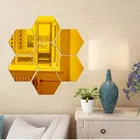 Acrylic Hexagon Shaped Wall Mirror Stickers 