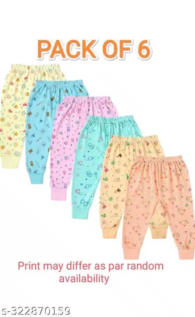 Polycotton Pyjama for Kids (Multicolor, 9-12 Months) (Pack of 6)