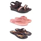 Combo of Heels with Slippers & Flats for Women 