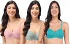 Cotton Blend Solid Padded Bra for Women 