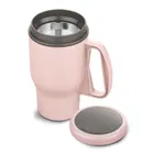 ASIAN Champion Handy Flask Insulated Coffee Mug Steel (450 ml, Pink)