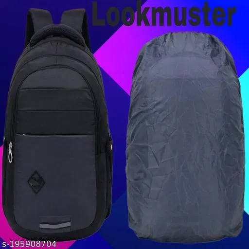 Nylon Backpack for Men & Women, Black