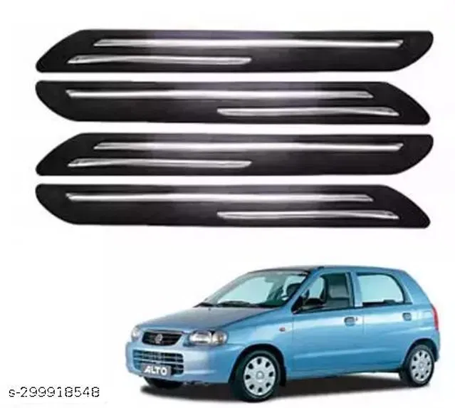 Rubber Car Bumper Protector (Black, Pack of 4)