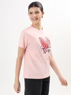 Round Neck Printed T-Shirt for Women 
