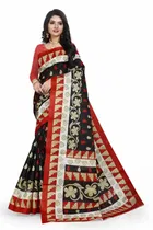 शारदा क्रिएशन खादी सिल्क कलमकारी प्रिंटेड साड़ी 