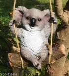 Resin Koala Hanging Swing for Garden Tree Decor 