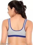Cotton Blend Sports Bra for Women & Girls, Multicolour, Pack of  6 