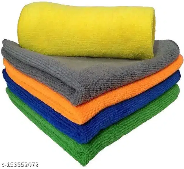 Microfiber Bath Towel (Multicolor, 40x40 cm) (Pack of 5)
