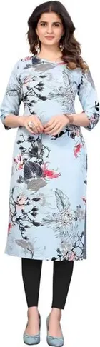 Women Crepe Printed Kurta 