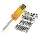 Multipurpose Steel 28 Pieces Screwdriver Set with Solid Plastic Slotted Case 