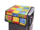 Knit Printed Fridge Top Cover with Side Pockets 