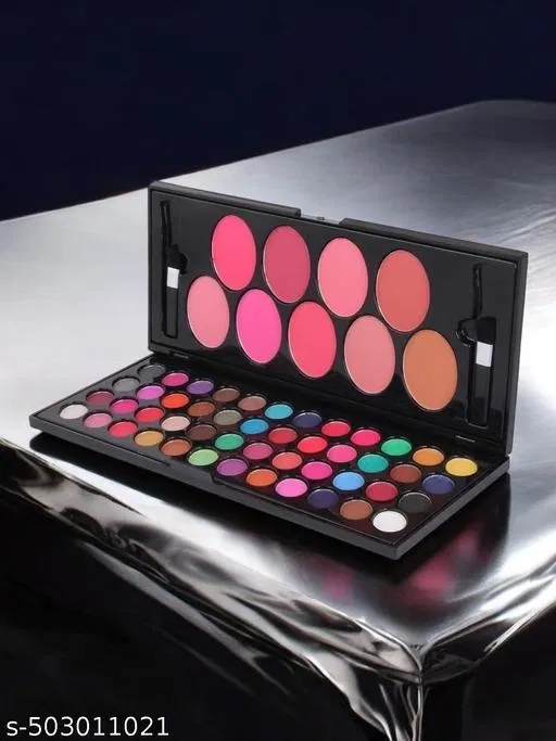 57 Colors Eyeshadow Palette with Brush, Matte & Shimmery Finish, Professional Makeup Kit for Women, Lightweight & Blendable, Includes Mirror, 2 Brushes & Glitter Eyeshadow