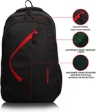 Provogue Polyester Backpack for Men (Red & Black, 32 L)